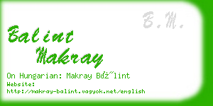 balint makray business card